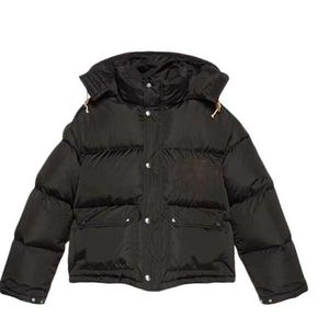 Veste d'hiver à capuche noire pour homme et femme, manteau décontracté, chaud, épais, fermeture éclair, kaki, marron, de styliste, 8Z5N9