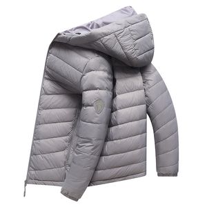 Chaqueta de plumón ligera con capucha de plumón estándar nacional de invierno para hombre, top frío y cálido con plumón de pato para hombre