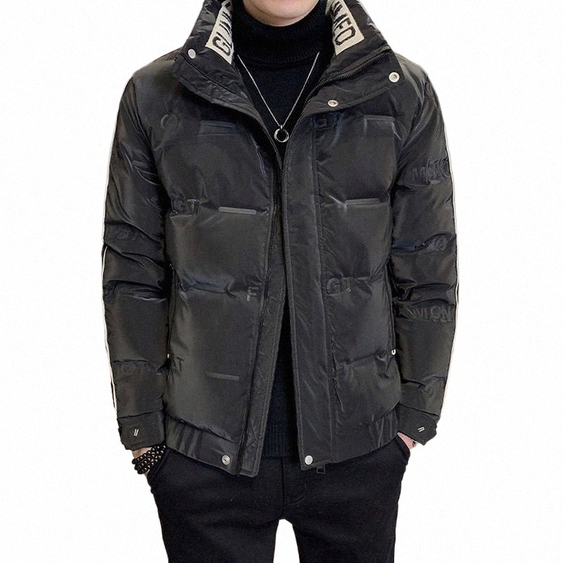 uomo inverno nuovo piumino ispessito Fiable giacche colletto alla coreana cerniera mozzi cappotto maniche Lg tasche top Parka I0Am #