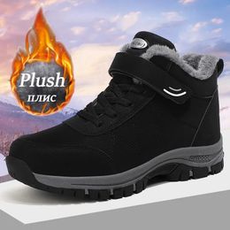 Femmes masculines 102 Slip sur chaussures pour hommes étanche de la cheville hiver