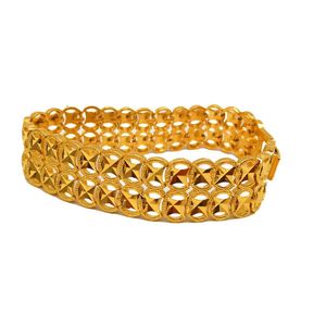Bracelet de pièce de monnaie pour homme et femme avec chaîne de poignet en or jaune 18 carats rempli de bijoux de mode classiques