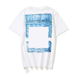 T-shirts à la mode pour hommes et femmes T-shirts de sport Summer Designer Offs White t Shirts T-shirts amples en coton de luxe Casual manches courtes Peinture à l'huile