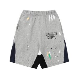 Pantalones cortos deportivos casuales para hombres y mujeres Pantalones cortos Galleryes Depts Diseñador Colorido Chorro de tinta Pintado a mano Francés Clásico Impreso Malla Deportes Pantalones cortos con cordón Pantalones cortos de calle