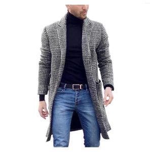 Herenwol 2023 Hoge kwaliteit herfst en winter Warm Retro Fashion Boutique Single-breasted jas Lang Casual Business
