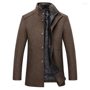 Veste chaude en laine pour homme, manteau Parkas, coupe-vent, Slim, réglable, à la mode, collection hiver 2023