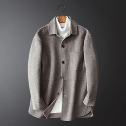 Men's Wool Blends 2023 spring style high quality wool trench coat men men's jackets autumn mens fashion plussize MXXXL 230928