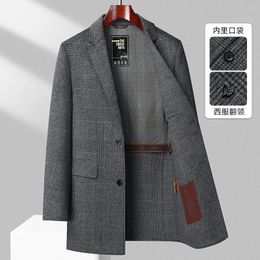 Mélanges de laine pour hommes Arrivée Mode Longueur moyenne Plaid Manteau en laine double face fait à la main Automne et hiver Taille M L XL 2XL 3XL 4XL 230928