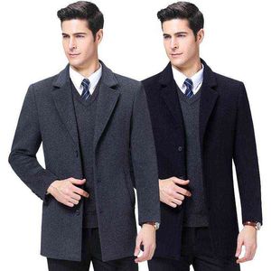 Hommes laine mélanges automne et hiver pour homme décontracté hommes vestes grande taille XXXL XXXXL laine mélange manteaux T220810