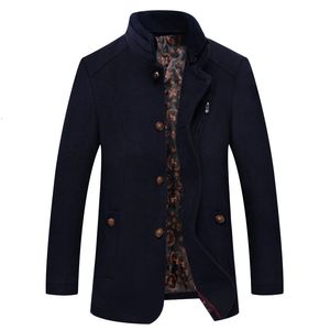 Men's Wool Blends Automne hiver laine veste manteau hommes mode Double col mélanges épaissir mâle affaires chaud à manches longues mâle Trench pardessus 231211