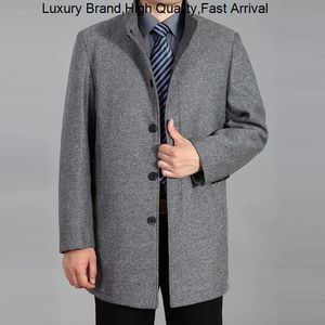 Mélanges de laine pour hommes en Long pardessus caban automne s manteaux veste d'hiver hommes laine 231211