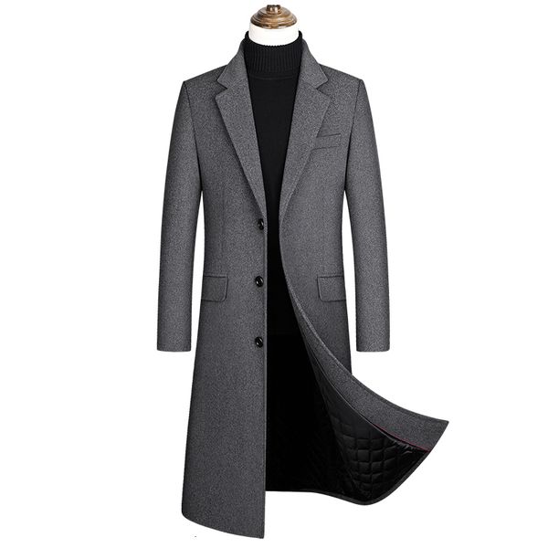 Mélange de laine masculine Haut de style italien Highed Business de mode élégant simple gentleman décontracté mince manteau formel en laine de laine 221201