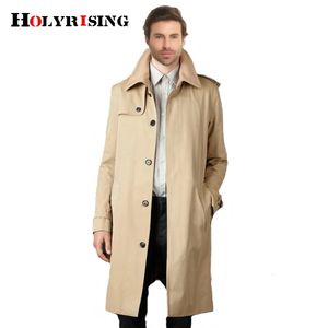Mélanges de laine pour hommes Holyrising Trench Coat hommes décontracté Masculino pardessus mince Long manteau simple bouton coupe-vent taille confortable S-9XL 18360-5 231102