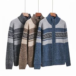 Hommes laine mélanges hommes automne hiver Cardigan pull manteaux mâle épais fausse fourrure laine pull tricots décontractés grand L-3XL hommes pull vestes 220915