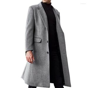 Wol voor heren Mengsels Men Coat Solid Colar Turn Down Collar Cardigan Leisure Winter Jacket voor dagelijkse slijtage VIC22222