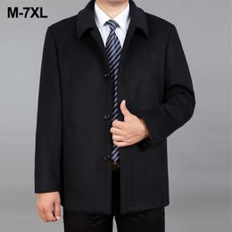 Мужская полушерстяная мужская куртка, осеннее шерстяное пальто, гороховое зимнее теплое полушерстяное пальто, мужской Тренч с воротником-стойкой, одежда 231017
