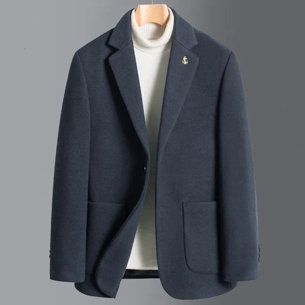 Mélange de laine pour hommes, manteau d'hiver de Style britannique, Business décontracté, coupe cintrée, costume polyvalent court, 2023, 231005