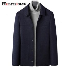 Mezclas de lana para hombres Chaquetas de lana para hombres Otoño Invierno Abrigos sólidos Gabardina suave de lana Hombre Fitness Abrigos simples 19649 231010