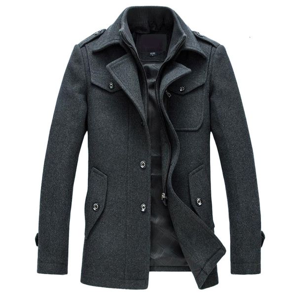 Mélanges de laine pour hommes Manteau d'hiver pour hommes Manteau d'hiver Slim Fit Vestes Mode Vêtements d'extérieur Chaud Homme Veste décontractée Pois Plus Taille M4XL 230107