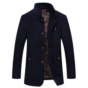 Mélanges de laine masculine pour hommes manteau en laine veste à double col de collier simple poitrine épaisse épaisse mélange de laine mélange commercial trench décontracté trop camarade 220930