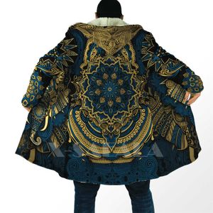 Manteau à capuche épais et chaud en laine mélangée pour hommes pour femmes et hommes Cape d'arbre celtique éléphant pardessus manteau coupe-vent polaire Cape Robe couverture à capuche-21 HKD230718