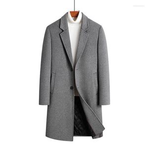 Men's wolmengsels Winter Jackets herfst en tweed jas geul gemiddelde Koreaanse versie van de slanke wil22