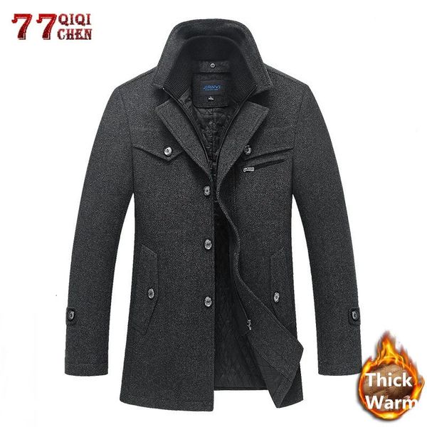 Mélanges de laine pour hommes manteau en laine hommes hiver chaud Wibdbreaker Trench vestes pardessus Casaco Masculino décontracté Slim Fit Palto veste 5XL laine cabans 231123