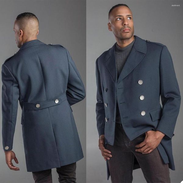 Manteau en laine pour hommes, costume à revers, sur mesure, grand Double boutonnage, formel, Business, décontracté, bal d'hiver