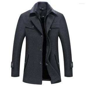 Heren wollen jas jas herenmode heren business casual overjas jassen van hoge kwaliteit effen mannelijk merk