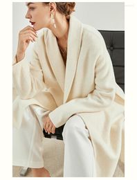 Peignoir MAX en laine «Sex City» pour hommes, avec Long manteau Double pur, tissu de taille féminin