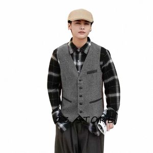 Chaleco de lana de color sólido para hombre, chaleco informal de negocios, chalecos Steampunk para mujer, hombre formal, Ambo Wang, chaleco gótico, chaleco t4zE #