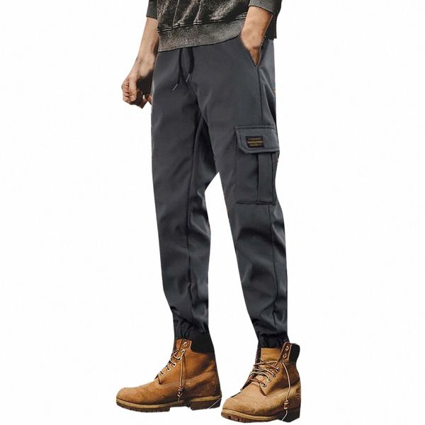 Pantalones de trabajo para hombre, pantalones Cargo con bolsillos para hombre, pantalones Cargo de ajuste relajado para primavera y otoño, A5Z1 #