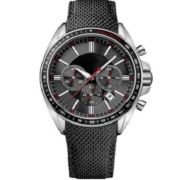 Montre-bracelet pour hommes 1513087 Driver Sport, bracelet en cuir noir, chronographe, montre223o