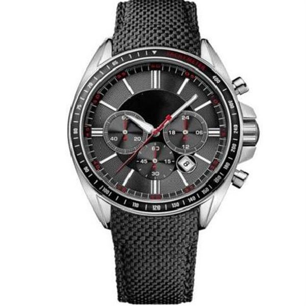 Montre-bracelet pour hommes 1513087 Driver Sport, bracelet en cuir noir, chronographe, 225M