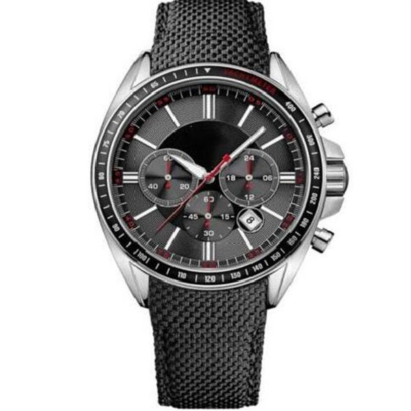 Montre-bracelet pour homme 1513087 Driver Sport pour homme avec bracelet en cuir noir chronographe Watch262u