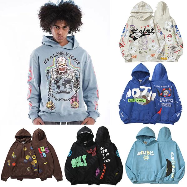 Sweat à capuche imprimé de personnage de dessin animé Y2k pour hommes, sweat-shirt Harajuku Hip Hop, pull à capuche, Streetwear classique décontracté