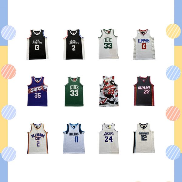 Camisetas de baloncesto juvenil para hombres Vern Hill Steph Curry Damian Lila Della Mero Ball Jamorante Jimmy Butler Tatum Devin Booker Kevin Durant Chándal bordado de malla