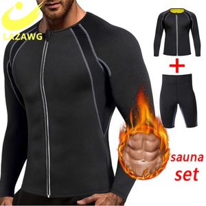 Costume de Sauna pour hommes, modelant le corps, entraîneur de taille, Slim, chemise, brûleur de graisse, pantalon de transpiration thermique, combinaisons de perte de poids