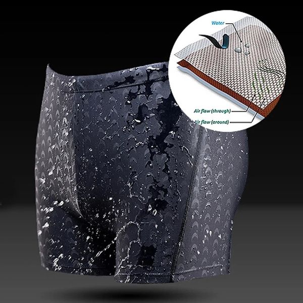 Bañadores de tiburón para hombre, calzoncillos impermeables para hombre, pantalones cortos de secado rápido, juego de piel de tiburón para hombre, traje de baño para playa, traje de baño 240325