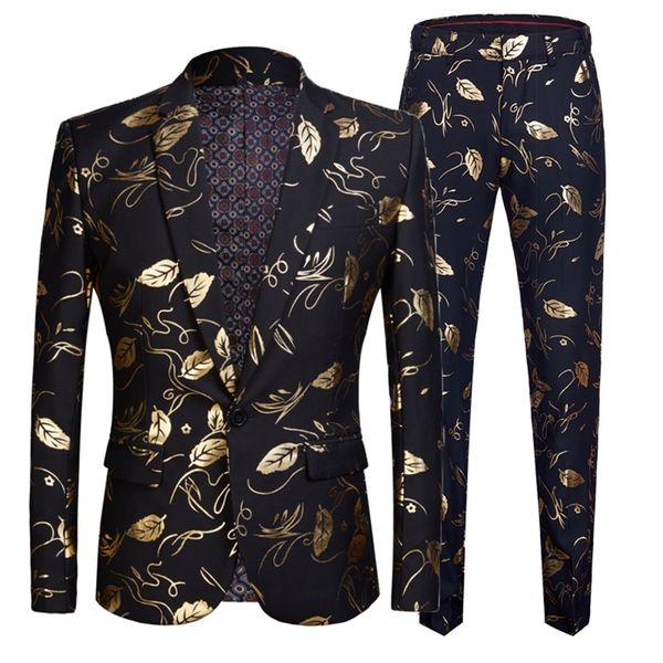 Hommes châle revers Blazer conceptions grande taille velours noir or fleurs paillettes costume veste DJ Club scène chanteur vêtements 220409