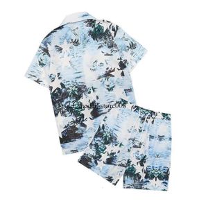 Mannen shirts ontwerper T-shirt set print Hawaii bloemen casual shirt en korte losse zijden shirt tees dames heren tshirt Sandy Beach shorts zomer shirt 613