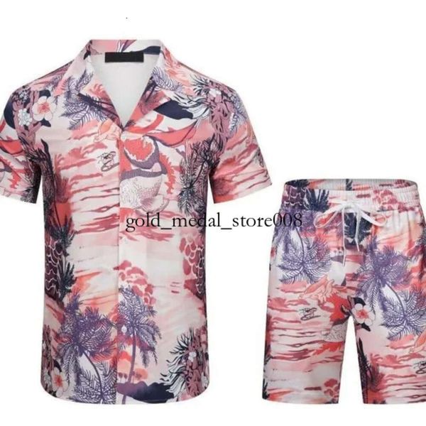 Hommes chemises Designer T-shirt set imprimement Hawaii Floral Casual Shirt and Short Silk Shirt Tee Womens Mens Tshirt Sandy Beach Short Summer 10