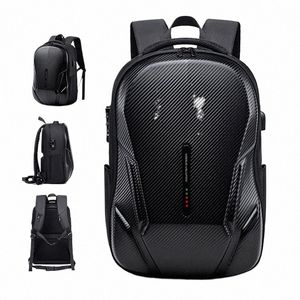 Hommes Shock Absorbti Casque sac à dos étanche 17,3 pouces Sac à dos pour ordinateur portable Voyage Sac à dos Case Hard Shell USB 3D Lock a8z4 #