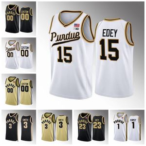 AANGEPASTE NCAA Purdue Boilermakers Jerseys Rick Mount-tijdperk Throwback basketbal Jersey Swanigan Patch Zach Edey Jaden Ivey