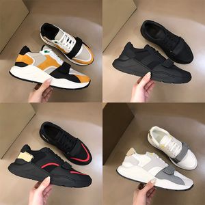 Chaussures masculines Designer Chaussures rayées Vintage Sneakers en cuir Chunky Sneaky Women Season Shades Lace-Up Trainers Plateforme de chaussure décontractée 35-45