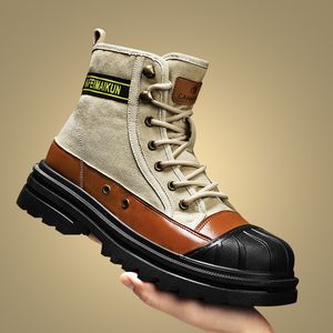 Mannen Schoenen Lichtgewicht Sneakers Mannen Mode Casual Wandelschoenen Ademende Heren Martin Laarzen Safty Werkschoenen Zapatillas HombreFor Jongens Feestlaarzen 39-44