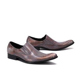 Mannen Schoenen Nieuwe Collectie Mode Handgemaakte Pu Leer Slip-on Kleding Schoenen Casual Stijlvolle Derby Schoenen Zapatos De Hombre