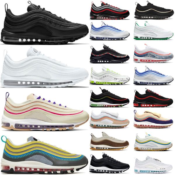 air max airmax 97s Chaussures de course Hommes Femmes pur Platinum Oreo poussière de photons de canard Camo hommes blanc noir taille baskets sport formateur 36-45