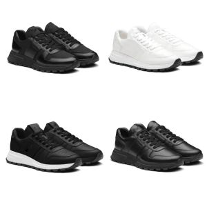 Chaussures pour hommes PRAX 1 Baskets à lacets en cuir Chaussures décontractées Designer Semelle en caoutchouc Noir Baskets de coureur en daim de qualité supérieure avec boîte