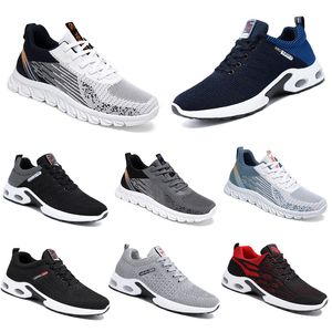 Chaussures masculines coulant plate 2024 chaussures douces semelle bule rouge blanc sport lacet-up orteil rond Mesh Surface respirante grande taille 39-45 gai
