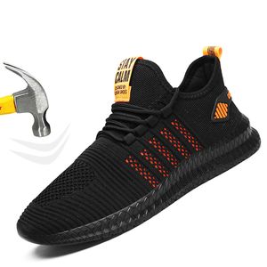 Zapatos de hombre Saftey con punta de acero zapatos de trabajo resbalón transpirable botas casuales seguro de trabajo zapatos de seguridad a prueba de pinchazos caída 220411